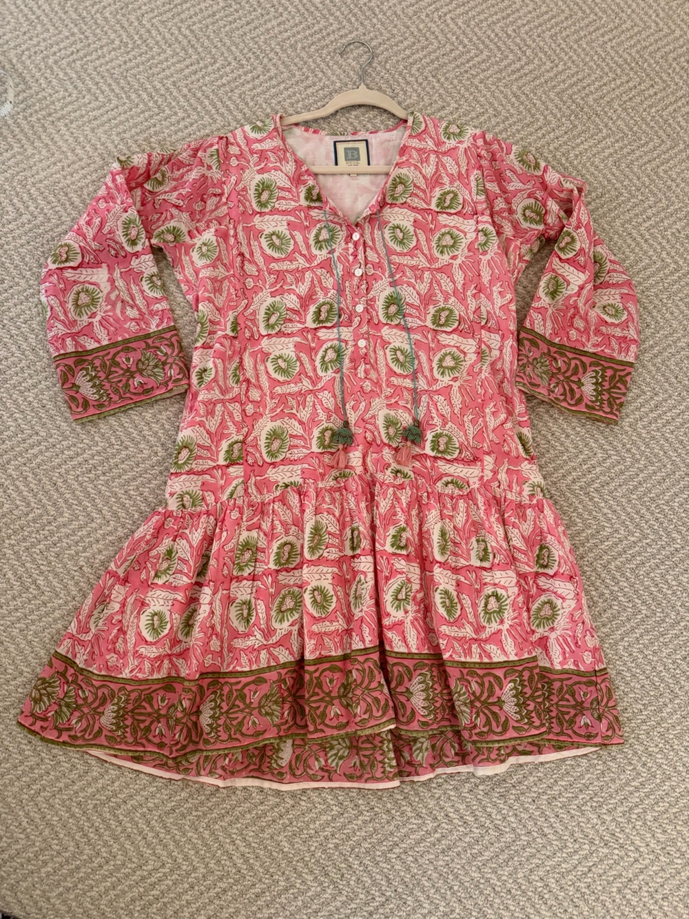 Alicia Bell floral bock pink dress